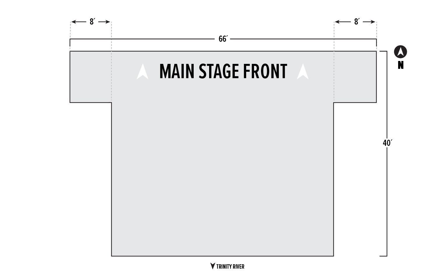 North Shore Stage Diagram at Panther Island Pavilion