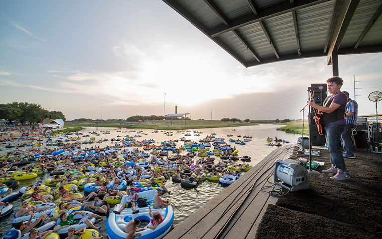 Music and tubing at the only waterfront stage in Texas - Panther Island Pavilion